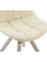 SILLA POLIESTER ALGODON NATURAL BEIGE