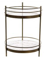 mesita auxiliar dorado metal