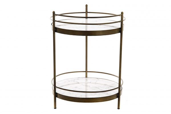 mesita auxiliar dorado metal