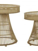 mesita auxiliar mimbre