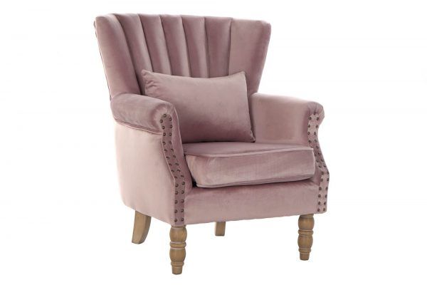 BUTACA ROSA TERCIOPELO