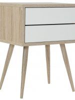 mesilla de noche con cajones estilo moderno