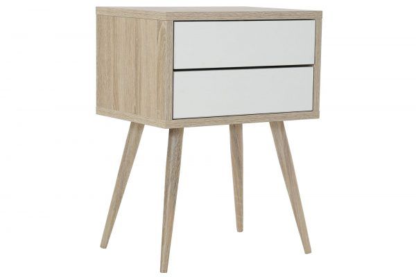 mesilla de noche con cajones estilo moderno